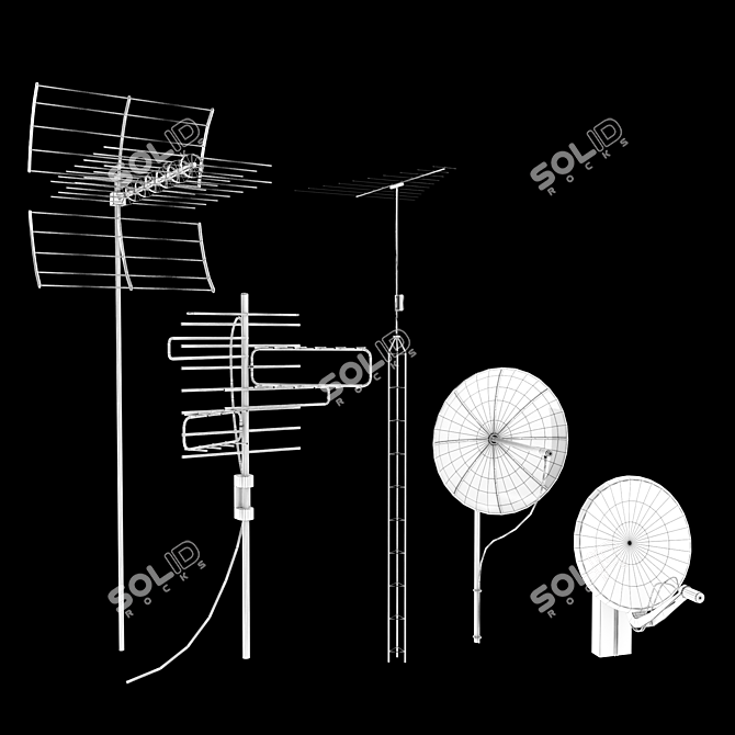  Versatile Antenna Pack 1 3D model image 4