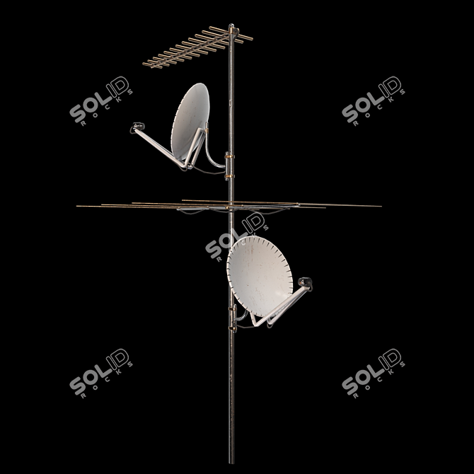  4K PBR Communication Antenna Pack 3D model image 6