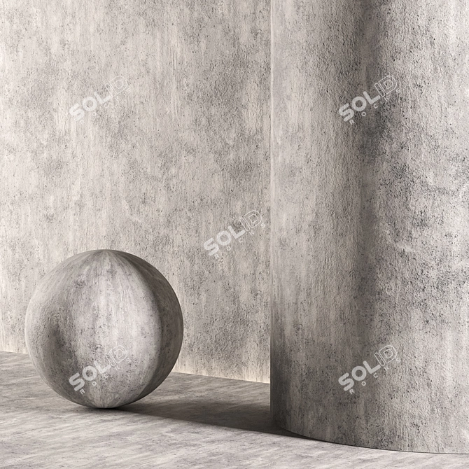 Seamless Concrete Texture Pack 3D model image 1