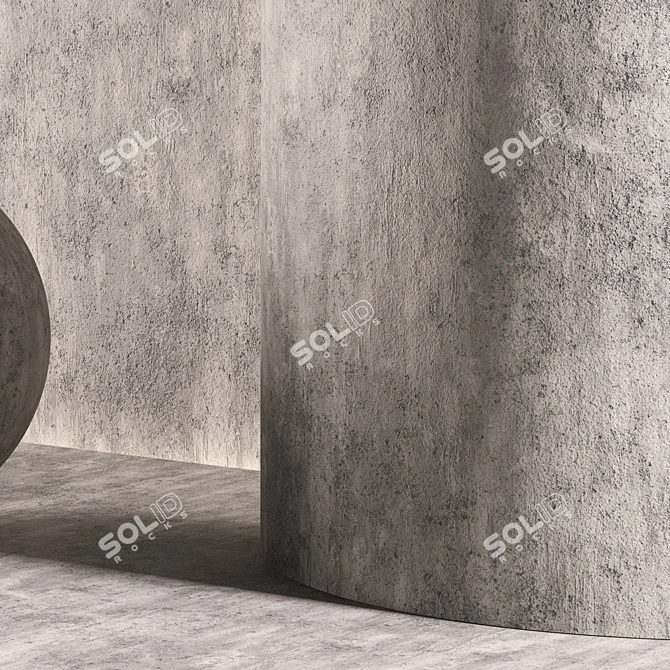 Seamless Concrete Texture Pack 3D model image 4