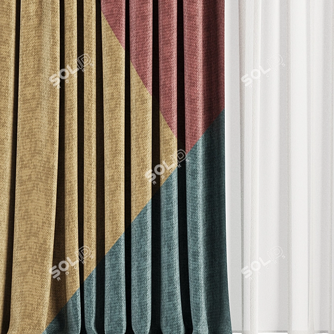 Corona Vray Curtain Set M67 3D model image 2