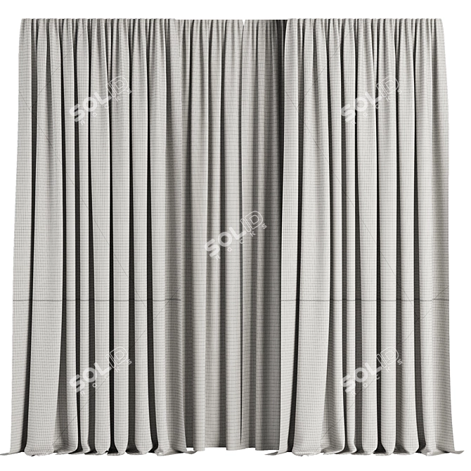 Corona Vray Curtain Set M67 3D model image 3