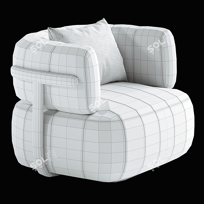 Modern 3D Swivel Chair Model 3D model image 3