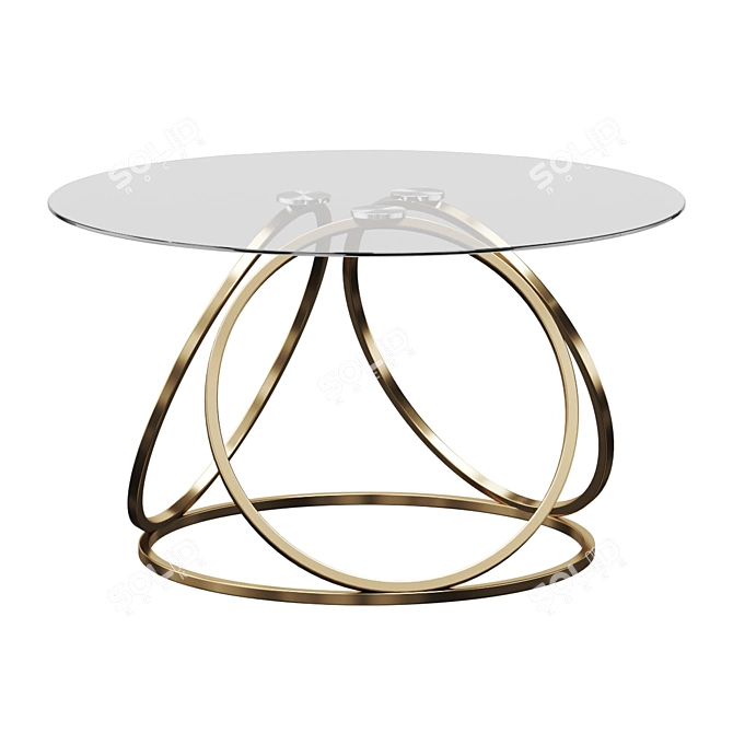 Sleek Glass Coffee Table Design 3D model image 3