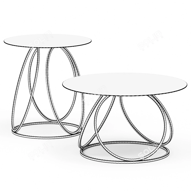 Sleek Glass Coffee Table Design 3D model image 5