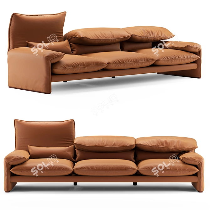 Cassina Maralunga Sofa 3D Model 3D model image 1