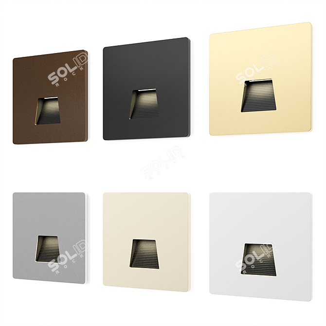 Modern LED Stair Step Light 3D model image 3