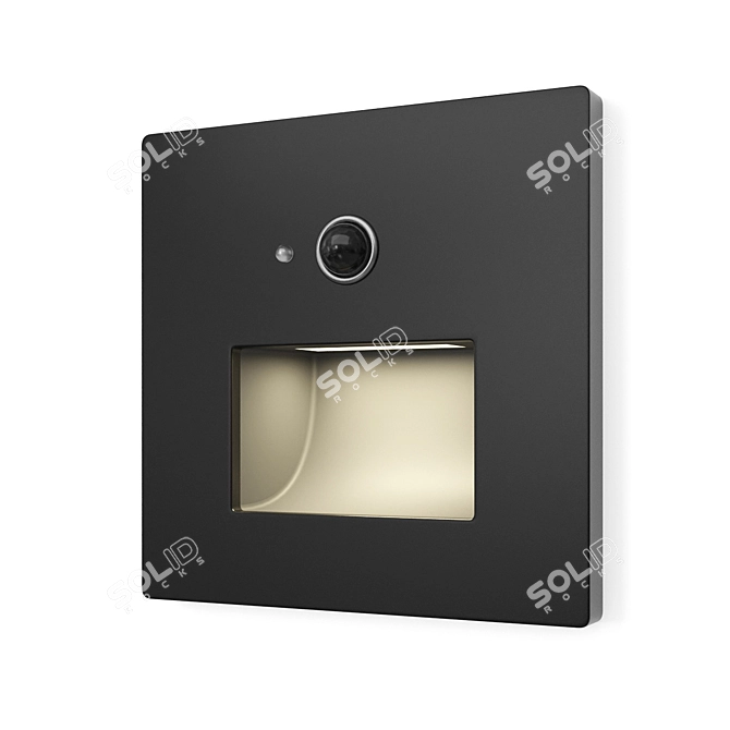 Title: Square LED Motion Sensor Stair Light 3D model image 2