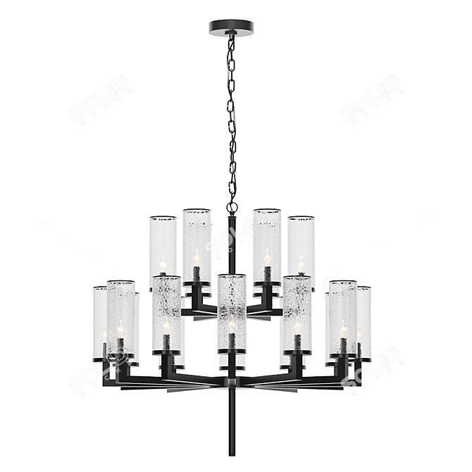 Modern Chandelier FEAT LUX 3D model image 2