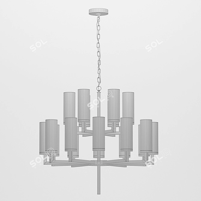 Modern Chandelier FEAT LUX 3D model image 4