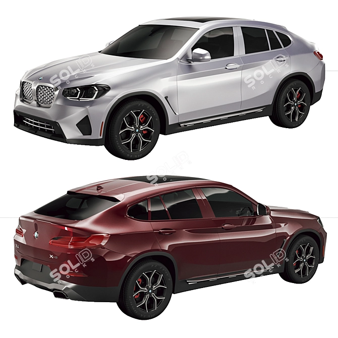 BMW X4 xDrive30i, Premium 3D Model 3D model image 2