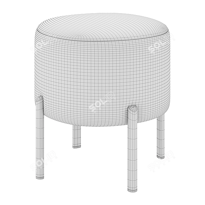 Charlie Ottoman Pouf, 43x43x45cm 3D model image 4