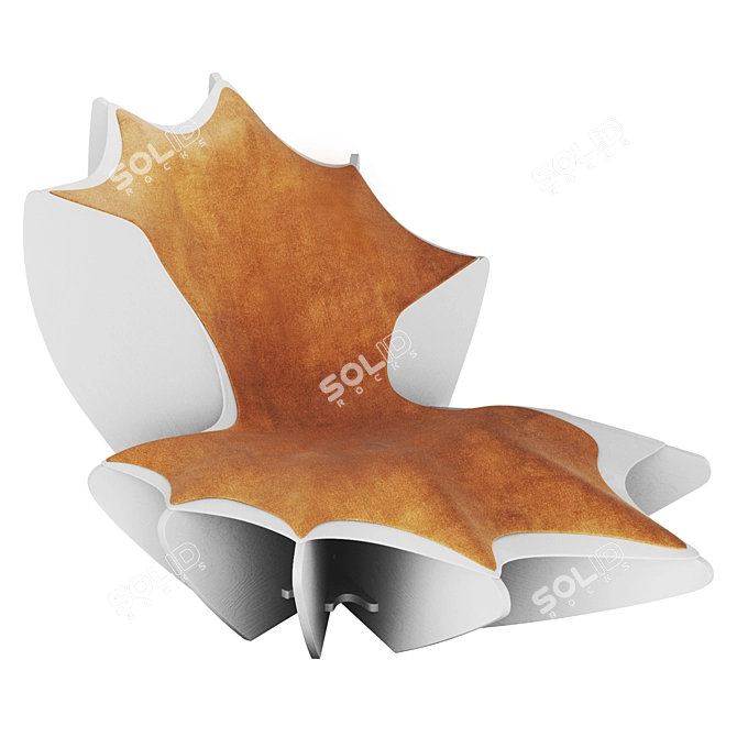 Sculptural Lily Chair by Crosssection 3D model image 1