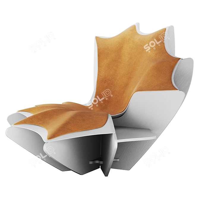 Sculptural Lily Chair by Crosssection 3D model image 2