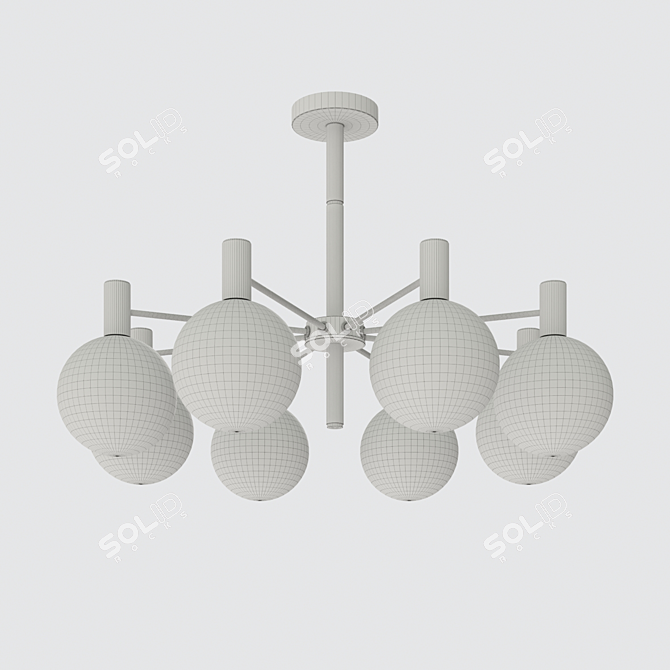 Elegant Pendant Chandelier Fixture 3D model image 3