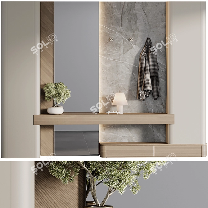 Modern Hallway 3D Model Set 3D model image 2