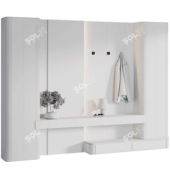 Modern Hallway 3D Model Set 3D model image 4