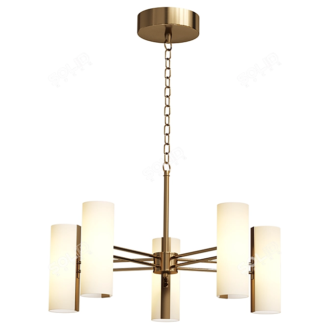  Brass Enzo Chandelier by Next 3D model image 1