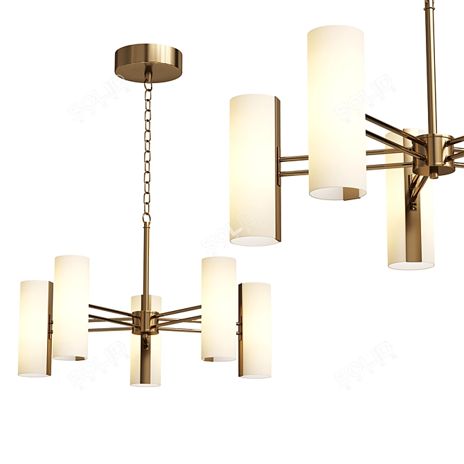  Brass Enzo Chandelier by Next 3D model image 2