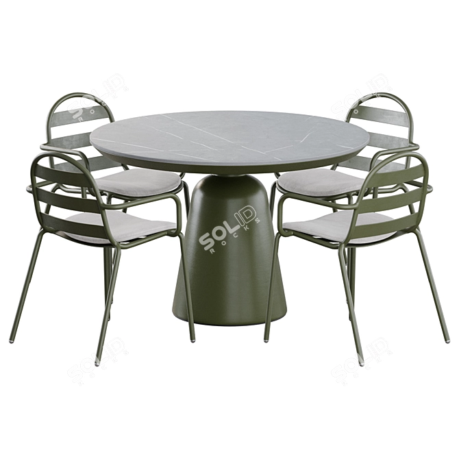 Outdoor Dining Set Kave Home 3D model image 5