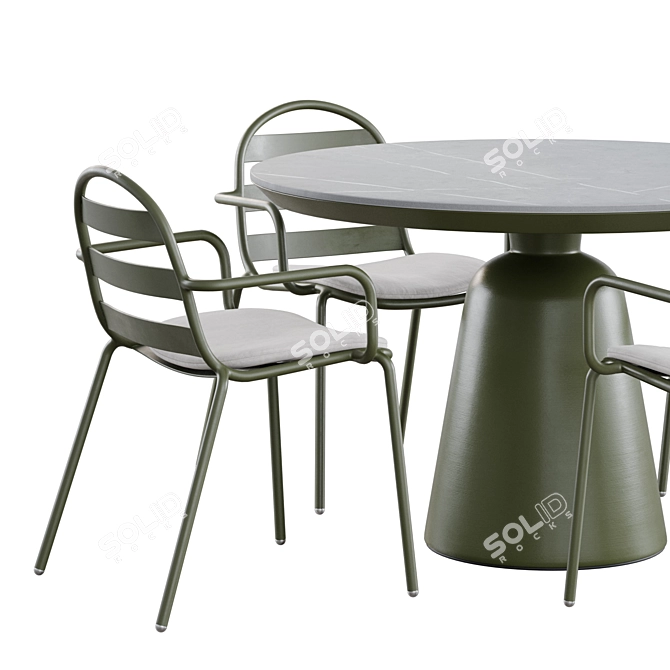 Outdoor Dining Set Kave Home 3D model image 6