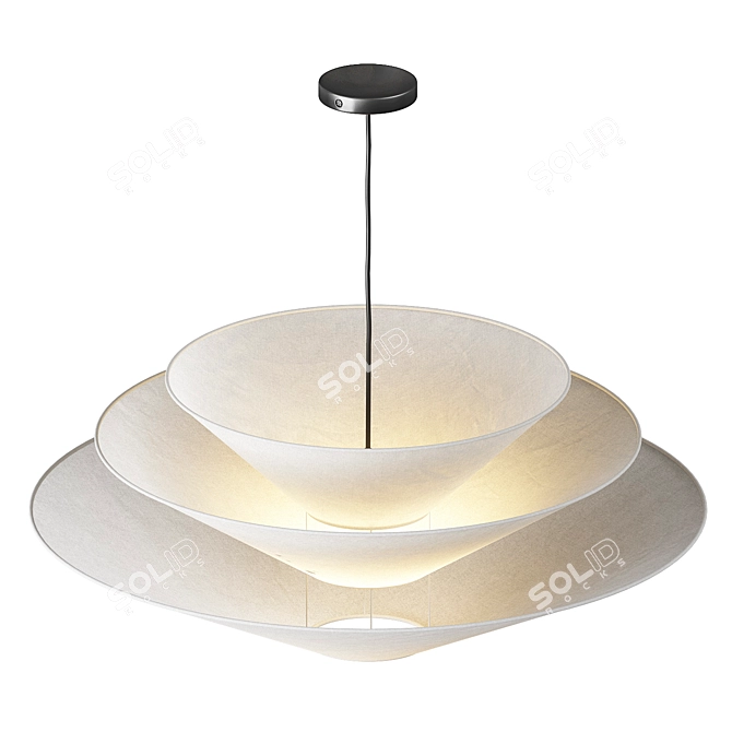 Modern Coastal Gull Pendant Light 3D model image 2