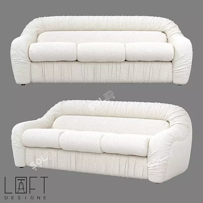 Stylish LoftDesign Sofa 38005 3D model image 1