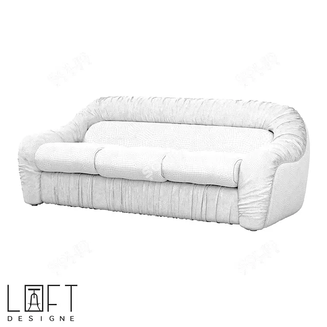 Stylish LoftDesign Sofa 38005 3D model image 2