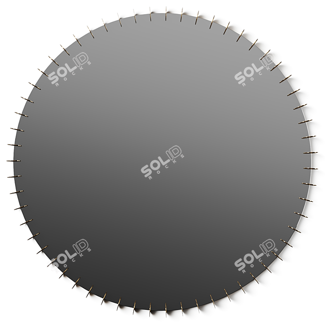 Designer Black Gold Mirror Jeffrey 3D model image 1