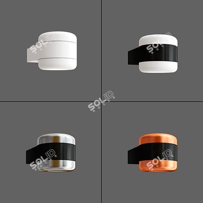 Modern LED Aluminium Wall Sconce 3D model image 6