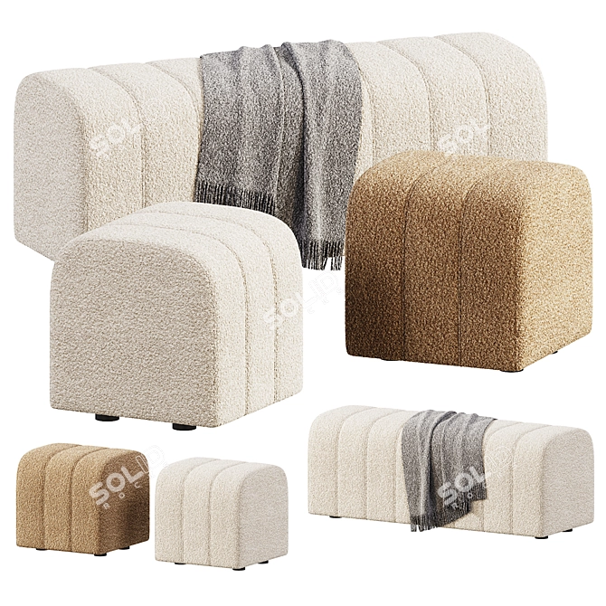 Norr11 Studio Ottoman Set 3D model image 3