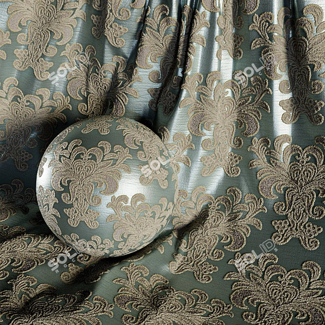 Jacquard Brocade Fabric Set 25 3D model image 2