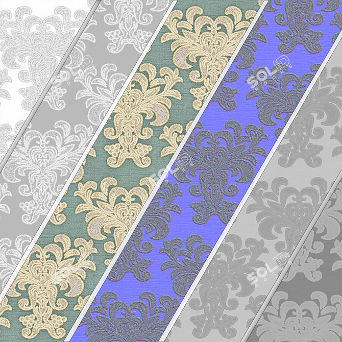 Jacquard Brocade Fabric Set 25 3D model image 5