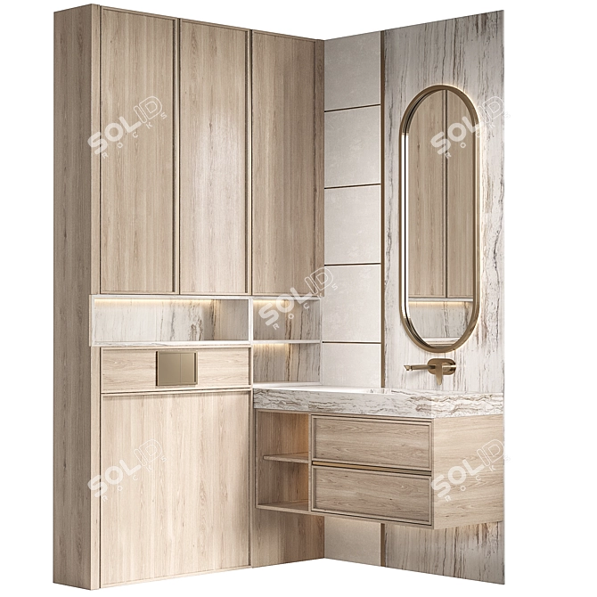 Customizable Modern Bathroom Furniture 3D model image 1