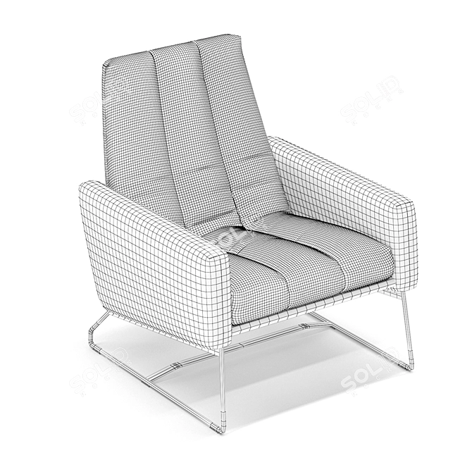 Elegant Cantori JACKIE Armchair 3D model image 6