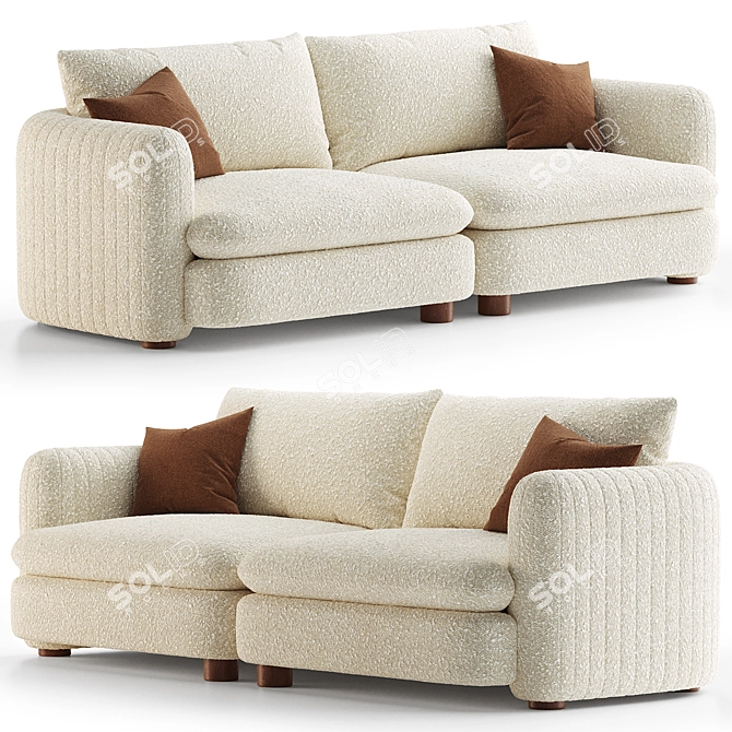 Versatile Vivienne Modular Sofa 3D model image 1