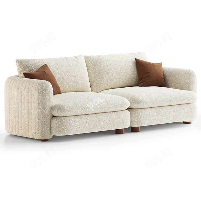 Versatile Vivienne Modular Sofa 3D model image 3