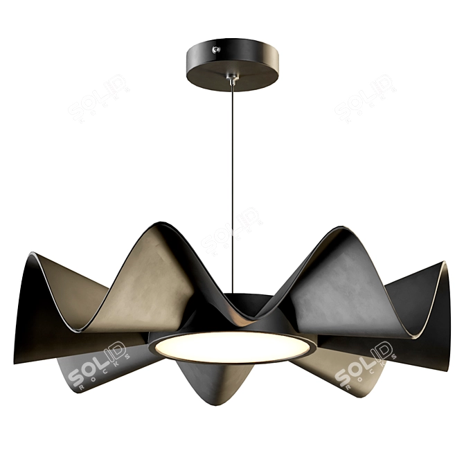 Modern Pendant Light 3D Model 3D model image 1