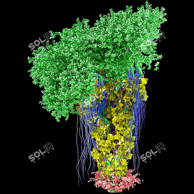 High Quality Jungle Tree Kit 3D model image 11