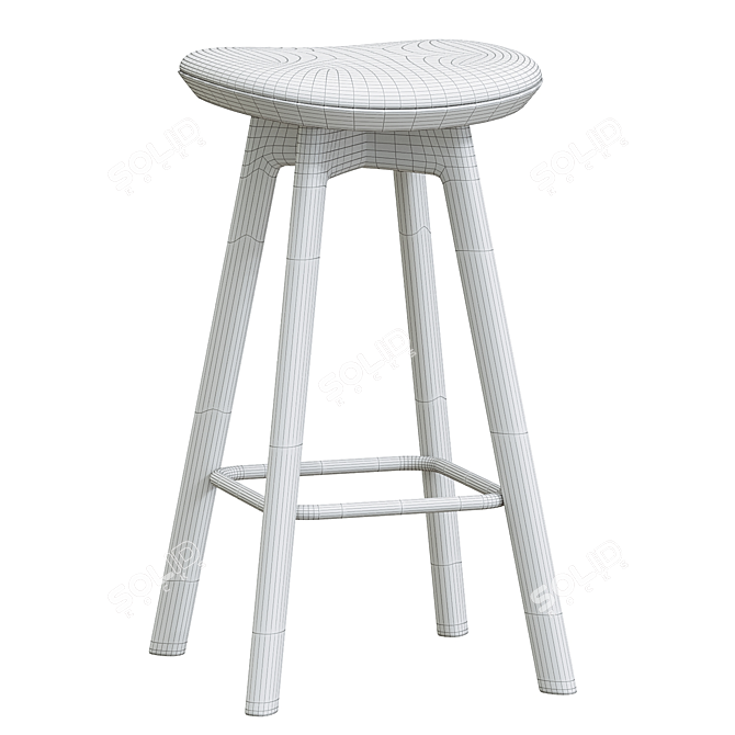 Sophisticated Modern Pauline Counter Stool 3D model image 4