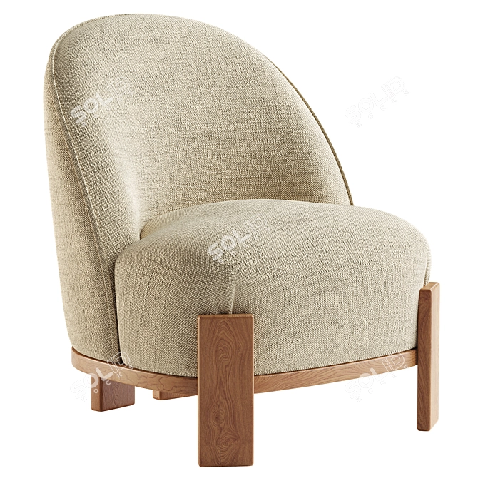 Modern Cosmos Berjer: Stylish Seating 3D model image 1
