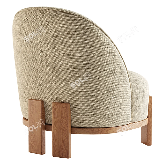 Modern Cosmos Berjer: Stylish Seating 3D model image 3