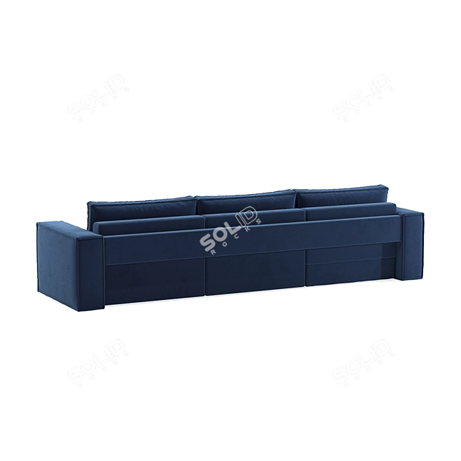  Modern Low 3-Block Sectional 3D model image 4