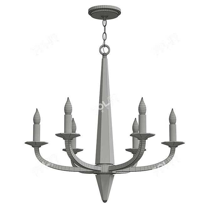 Elegant Hinkley Pendant Light Fixture 3D model image 2