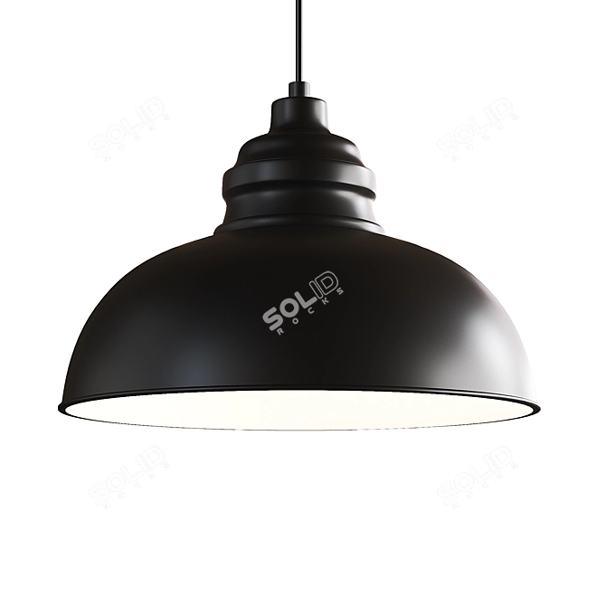 Matte Black Cliona Pendant Light 3D model image 1