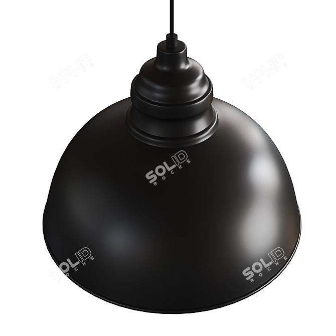 Matte Black Cliona Pendant Light 3D model image 2