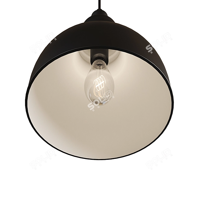 Matte Black Cliona Pendant Light 3D model image 3