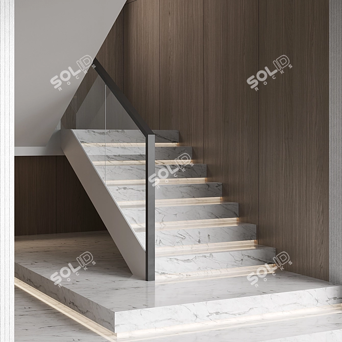 Marble Staircase 19 Collection 3D model image 2