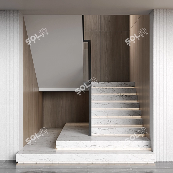 Marble Staircase 19 Collection 3D model image 3