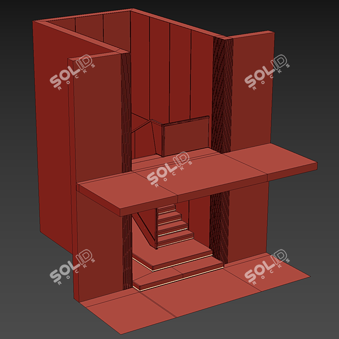 Marble Staircase 19 Collection 3D model image 5